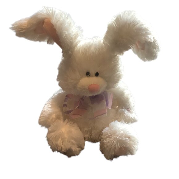 Gund Fun Plush White Bunny Rabbit "Rockin Reynold" Musical Toy 14” Light Up - Picture 1 of 6